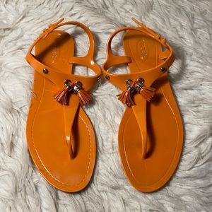 Tod's Tassled Jelly Nikel Sandals